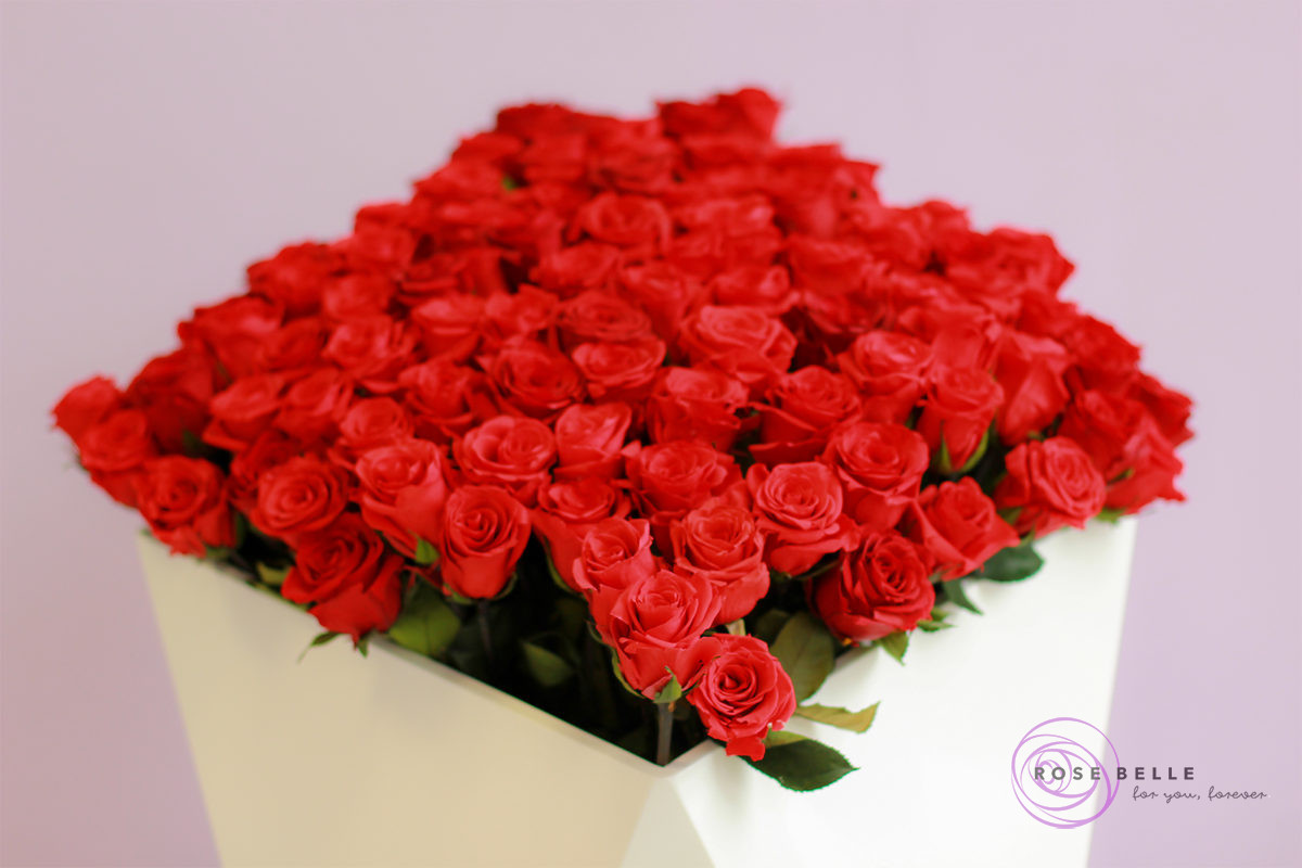 bukiet czerwonych róż od Rose Belle